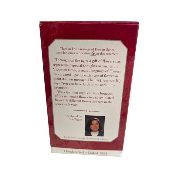 Hallmark Keepsake Ornament Iris Angel The Language Of Flowers 1998 - Picture 3 of 3